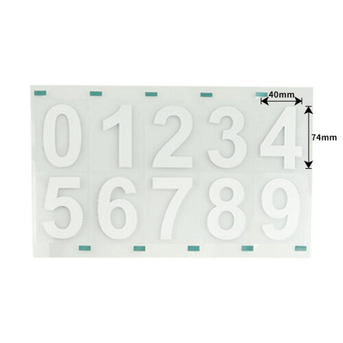 (A- M) License Plate Number Reflective Invisible Digital Sticker