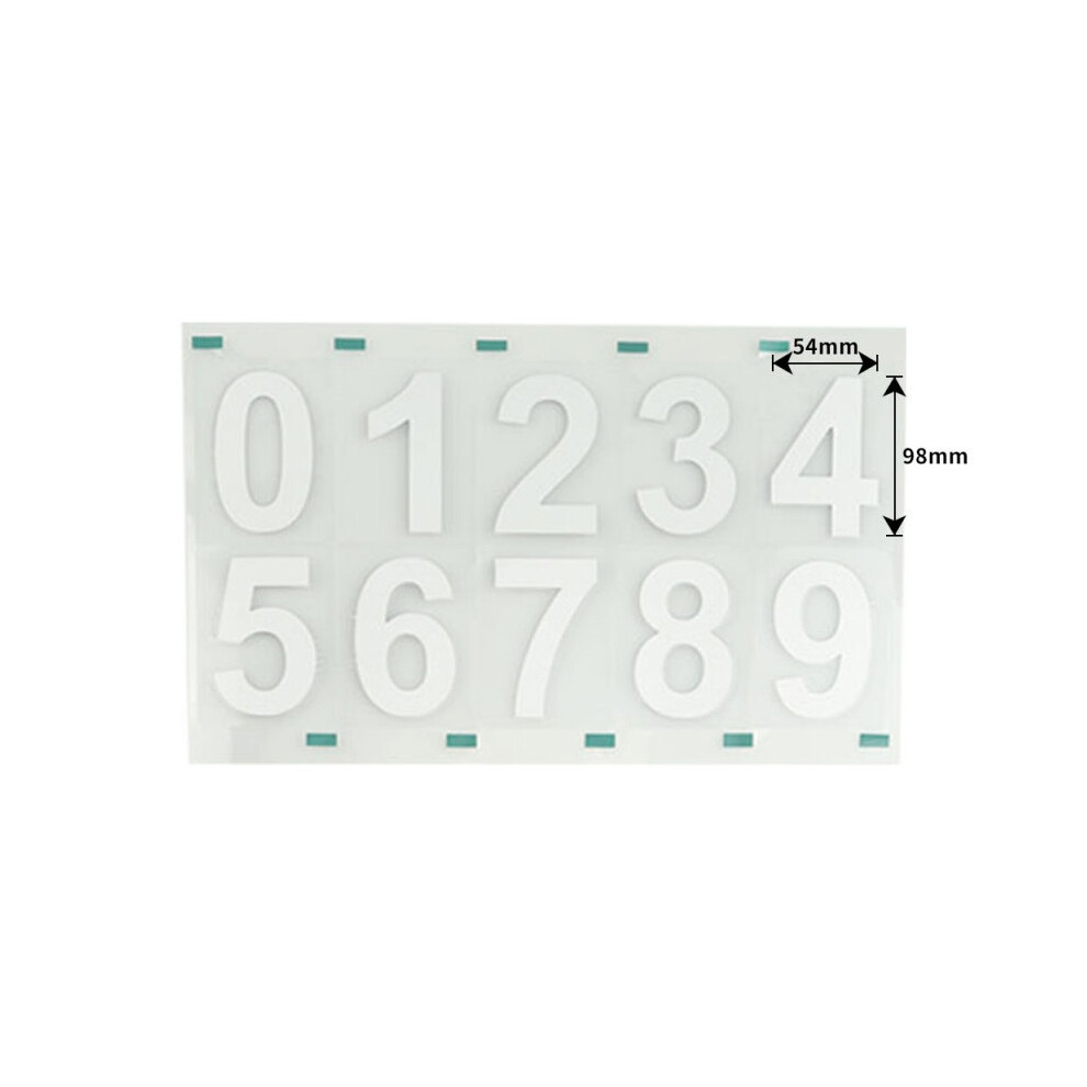 (A- L) License Plate Number Reflective Invisible Digital Sticker Black/White/Red 6402857283744