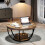 Tribesigns Tribesigns Round Coffee Table, Industrial 2-Tier Circle Coffee Table 7