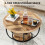 Tribesigns Tribesigns Round Coffee Table, Industrial 2-Tier Circle Coffee Table 10