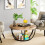 Tribesigns Tribesigns Round Coffee Table, Industrial 2-Tier Circle Coffee Table 11