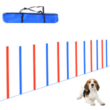 PawHut Pet Agility Set Training Dogs Outdoor Outward Play Adjustable Pole