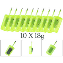 Roddarch 10 X 18g Swim Feeders Flat Blockend Swimfeeder Quality Swivels Easy Loading