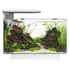 (White, Multicolour) Superfish Quadro 40 Aquarium Fish Tank LED Lighting & Filter, Optional Cabinet