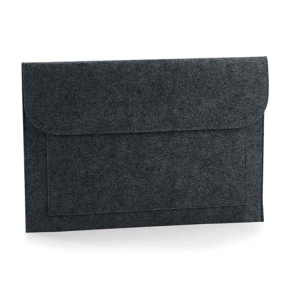 (One Size, Charcoal Melange) Bagbase Felt Laptop Sleeve