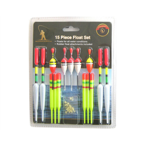 Roddarch 15 Piece Assorted Coarse Fishing Float Set Selection Kit
