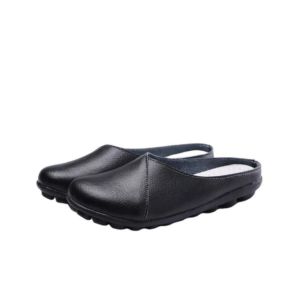 (Black, UK Size 2.5=Tag Size 35) Womens Mules Comfort Clogs Ladies Walking Fashion Slip On Lightweight Slides