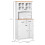 Homcom HOMCOM Coastal Kitchen Cupboard Storage Cabinet w/ Drawer Microwave Counter 2