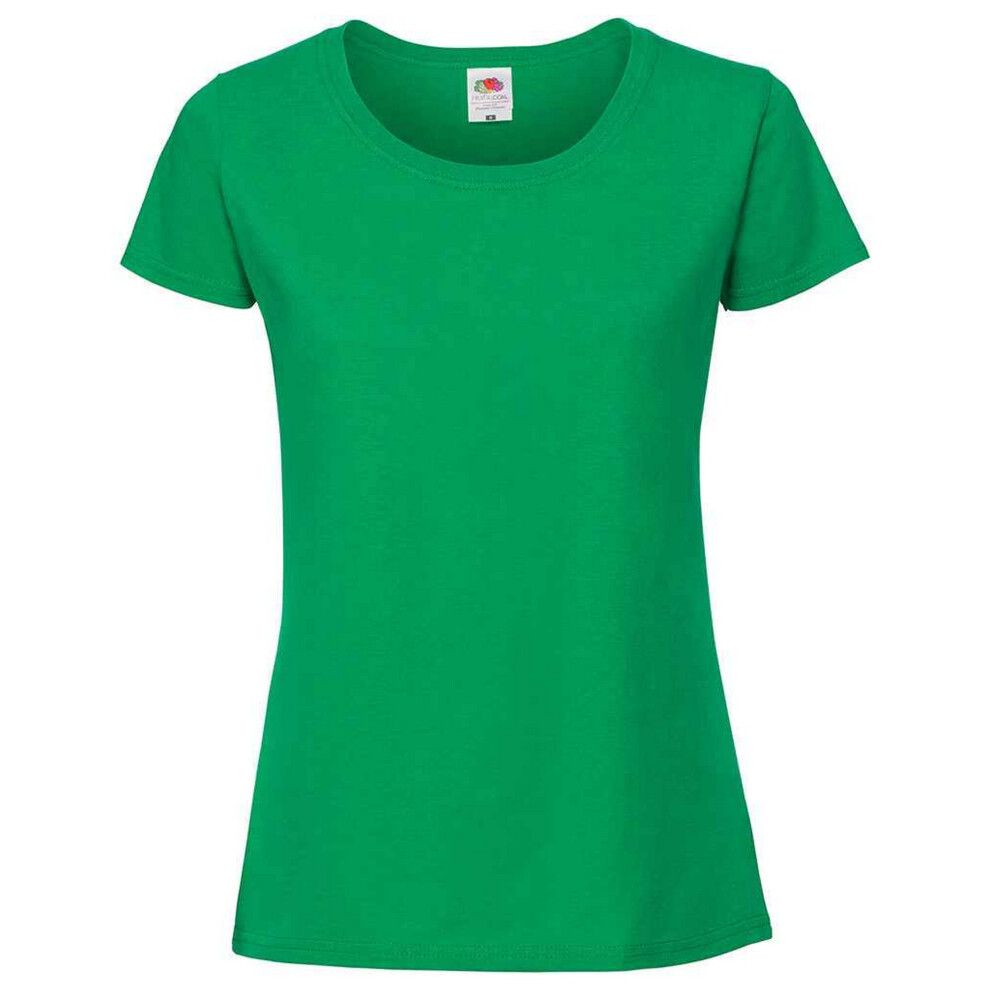 (M, Kelly Green) Fruit Of The Loom Womens/Ladies Iconic Ringspun Cotton T-Shirt