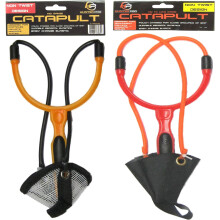 (Mid - Long Range Catapults x2 - Red and Orange) Hunter Pro Mid Long Range Catapults Orange - Red