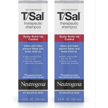 Neutrogena T/Sal Therapeutic Shampoo Scalp Build-Up Control 133ml (Pack of 2) |Maximum Relief for Dry, Itchy, Flaky Scalps|Anti-Dandruff Treatment