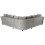 Canterbury Truffle Fabric High Back Corner Sofa 2