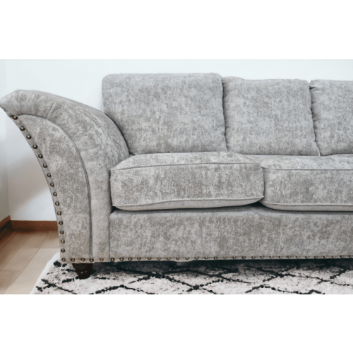 Canterbury Truffle Fabric High Back Corner Sofa 2