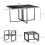 Outsunny Outsunny 9-Piece Patio Dining Set: 4 Cushioned Chairs, 4 Ottomans & Glass Table - Aluminum, Model 84B-479 4