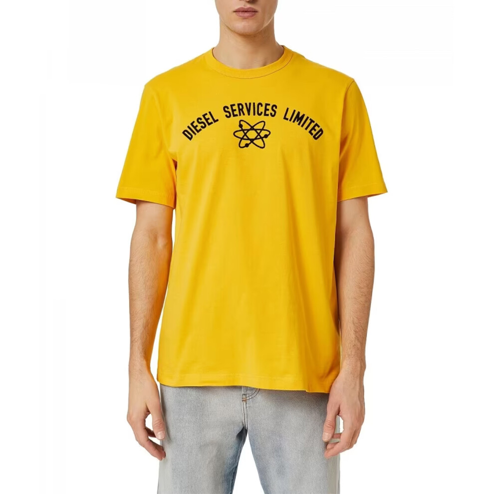 (Yellow, L) DIESEL T JUST C4 Mens T Shirts