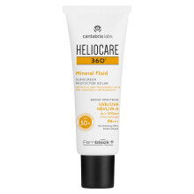 Heliocare 360 Mineral Fluid With Green Tea Extract SPF 50+, Protects From UVA/UVB Rays, Non-greasy, Water-resistant, 50ml