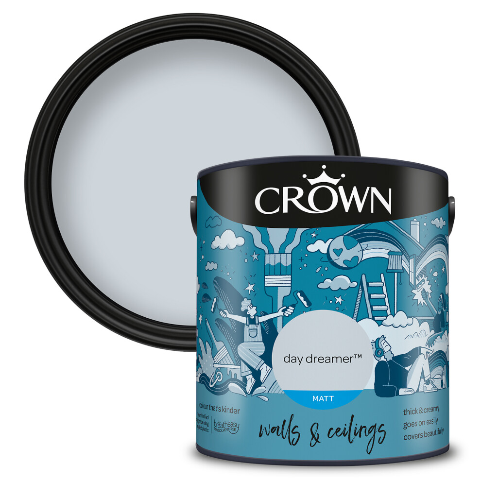 Crown (Day Dreamer) Matt Paint Emulsion Walls & Ceilings 2.5L
