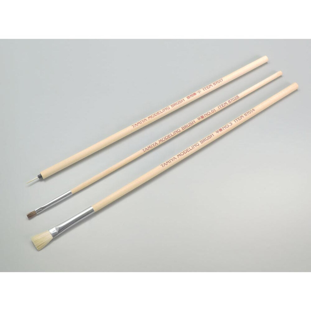 Tamiya 87066 Modelling Brush Basic Set (3-Pack) Paint Brushes