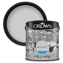 (Pacific Oyster) Crown Matt Paint Emulsion Walls & Ceilings 2.5L