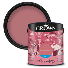 (Rhubarb Rose) Crown Matt Paint Emulsion Walls & Ceilings 2.5L