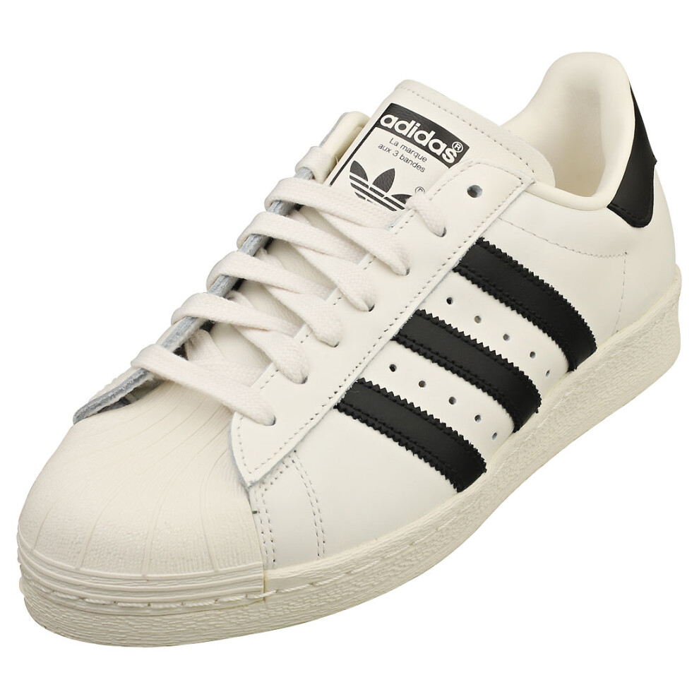 (5.5) adidas Superstar 82 Womens Fashion Trainers in White Black