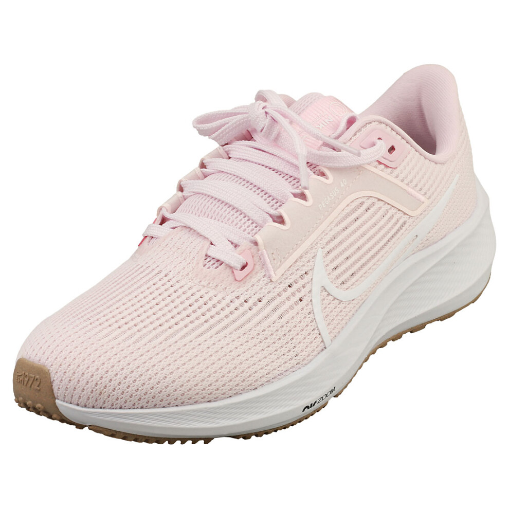 (7) Nike Air Zoom Pegasus 40 Womens Fashion Trainers in White Pink