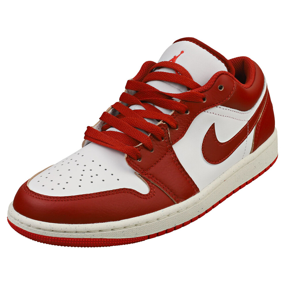 (12) Nike Air Jordan 1 Low Se Mens Fashion Trainers in White Red