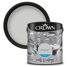(Salt Spray) Crown Matt Paint Emulsion Walls & Ceilings 2.5L