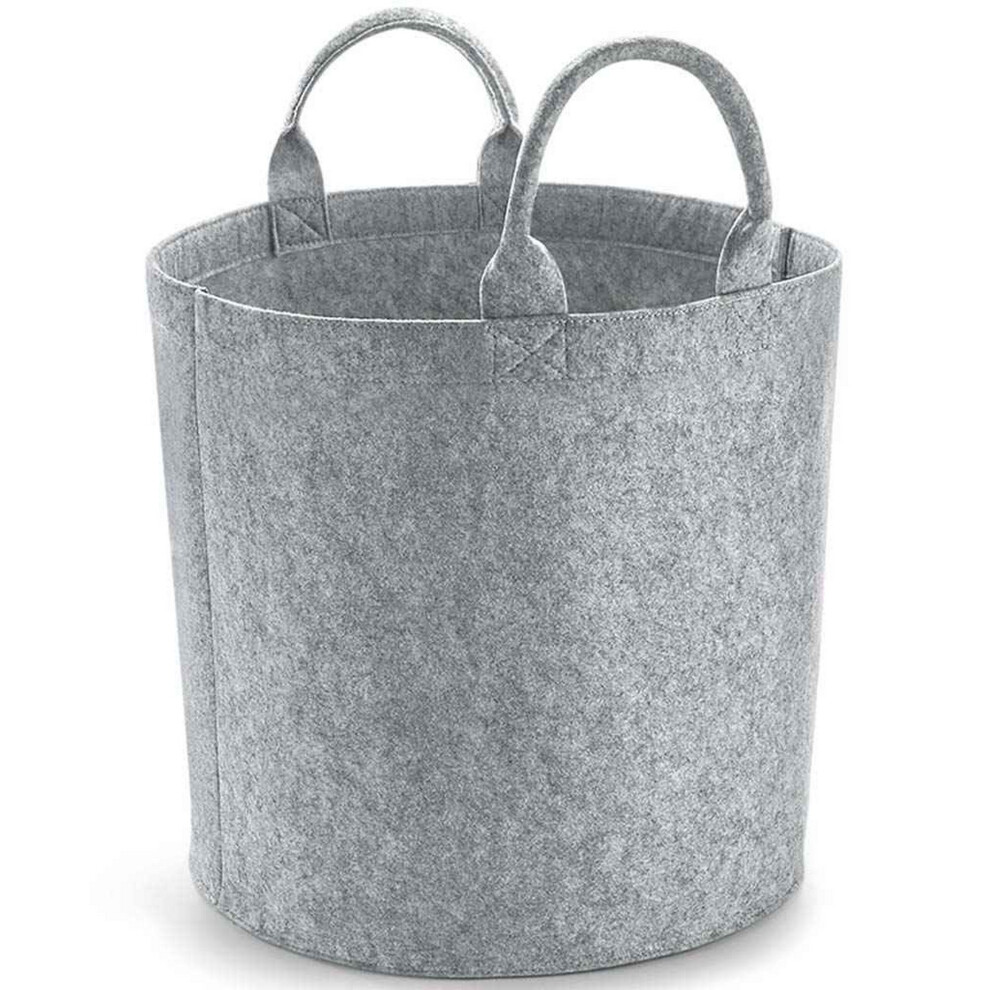 (30cm x 30cm, Grey Melange Melange) Bagbase Felt Laundry Basket