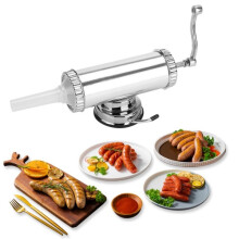 Homemade Manual Stainless Steel Sausage Filler Sausage Maker Sausage Syringe Kitchen Meat Tool