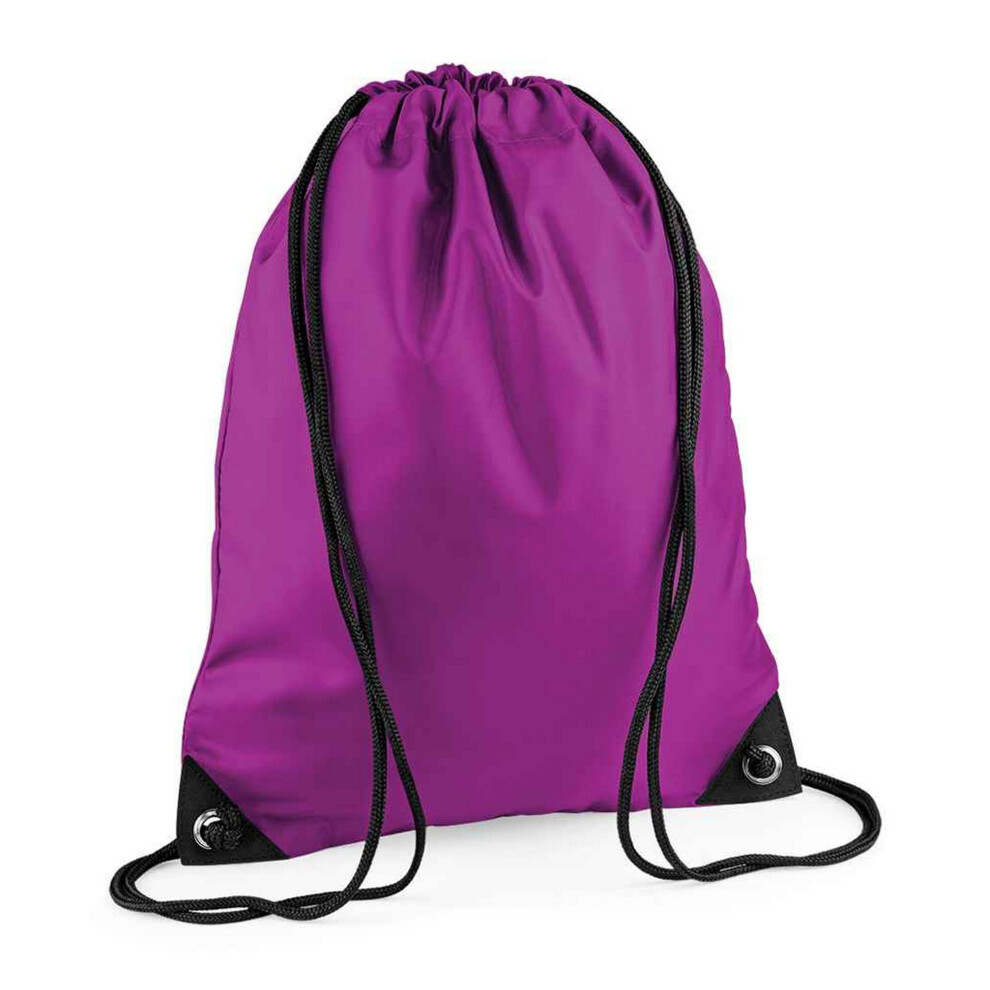 Bagbase Unisex Pink (One Size, Magenta) Premium Drawstring Bag