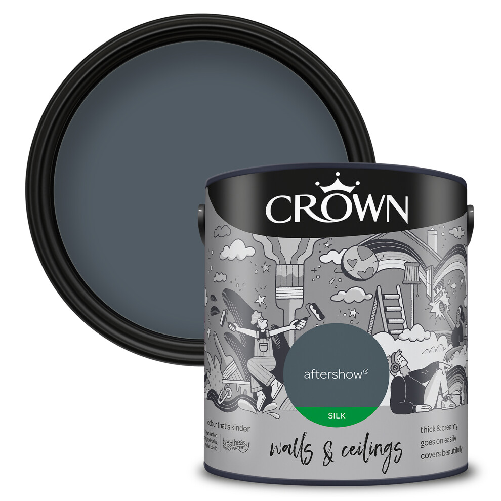 Crown Silk Emulsion Paint for Walls & Ceilings - Light - 2.5L - Image 5
