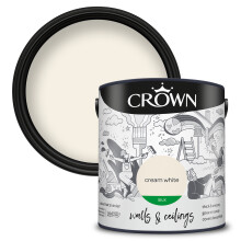 (Cream White) Crown Silk Paint Emulsion Walls & Ceilings 2.5L
