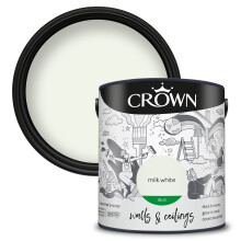 (Milk White) Crown Silk Paint Emulsion Walls & Ceilings 2.5L