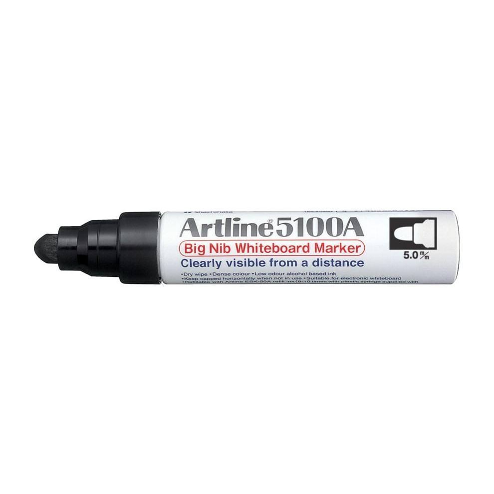 Artline Big Nib Whiteboard Marker Bullet Tip Black