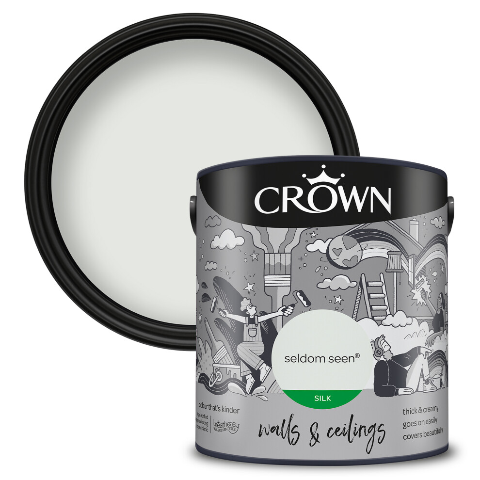 (Seldom Seen) Crown Silk Paint Emulsion Walls & Ceilings 2.5L 5010131542107