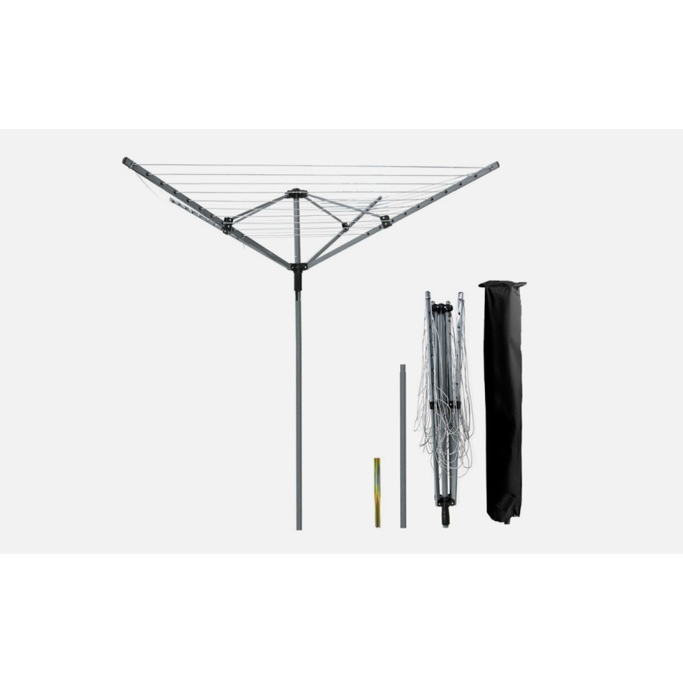 60M 4 Arm Outdoor Garden Rotary Airer Spike & Cover