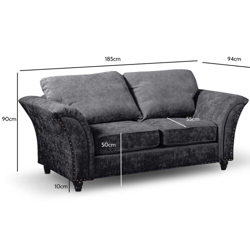 Canterbury Grey Fabric 3+2+1 Seater Sofa Set 2