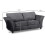 Canterbury Grey Fabric 3+2+1 Seater Sofa Set 4