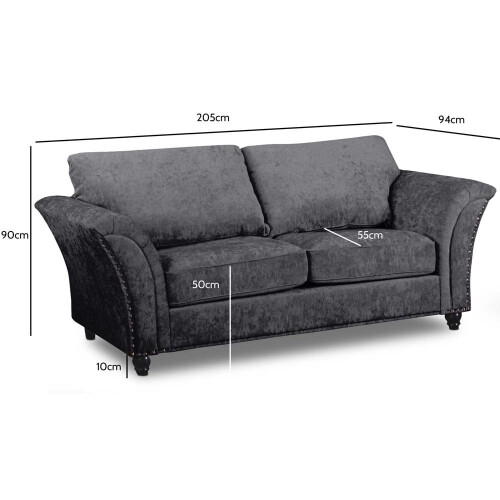 Canterbury Grey Fabric 3+3 Seater Sofa Set 2