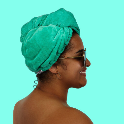 Noughty (Green) Microfibre Hair Towel 2