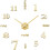 (Gold) Diy Big Wall Clock 3d Wall Clock Modern Silent Diy Big Wall Clock 1