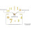 (Gold) Diy Big Wall Clock 3d Wall Clock Modern Silent Diy Big Wall Clock 5