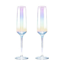 Crystal Champagne Flutes Glass Set Of 2 Iridescent Champagne Glass Flutes Wedding Christmas Valentine Cheers