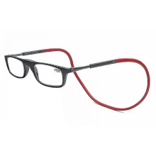 (Red, 1.0 Magnification) Reading Glasses High-grade Tr Magnetic Absorption Hanging Neck Funky Readers Glasses