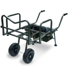 NGT Dynamic Barrow Trolley for Carp Fishing - Barrow with Storage Bag, 1-2 Wheel Config, Extendable Front Bar, Foldable Sides