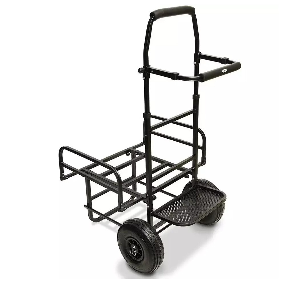Ngt New Dynamic Folding Compact Carp Coarse Fishing Trolley Barrow Twin Wheel
