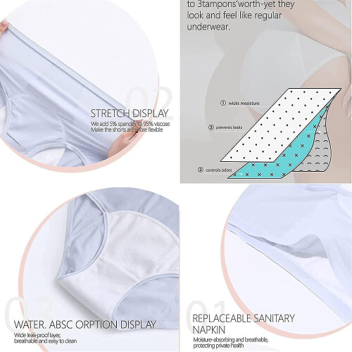 (4X-Large) Everdries Leakproof Underwear 2