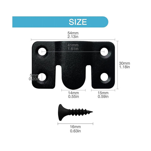 12pcs Black Mount Bracket Interlock Hanging Buckle Z Clips Headboard Wall Mounting Brackets With 48 2