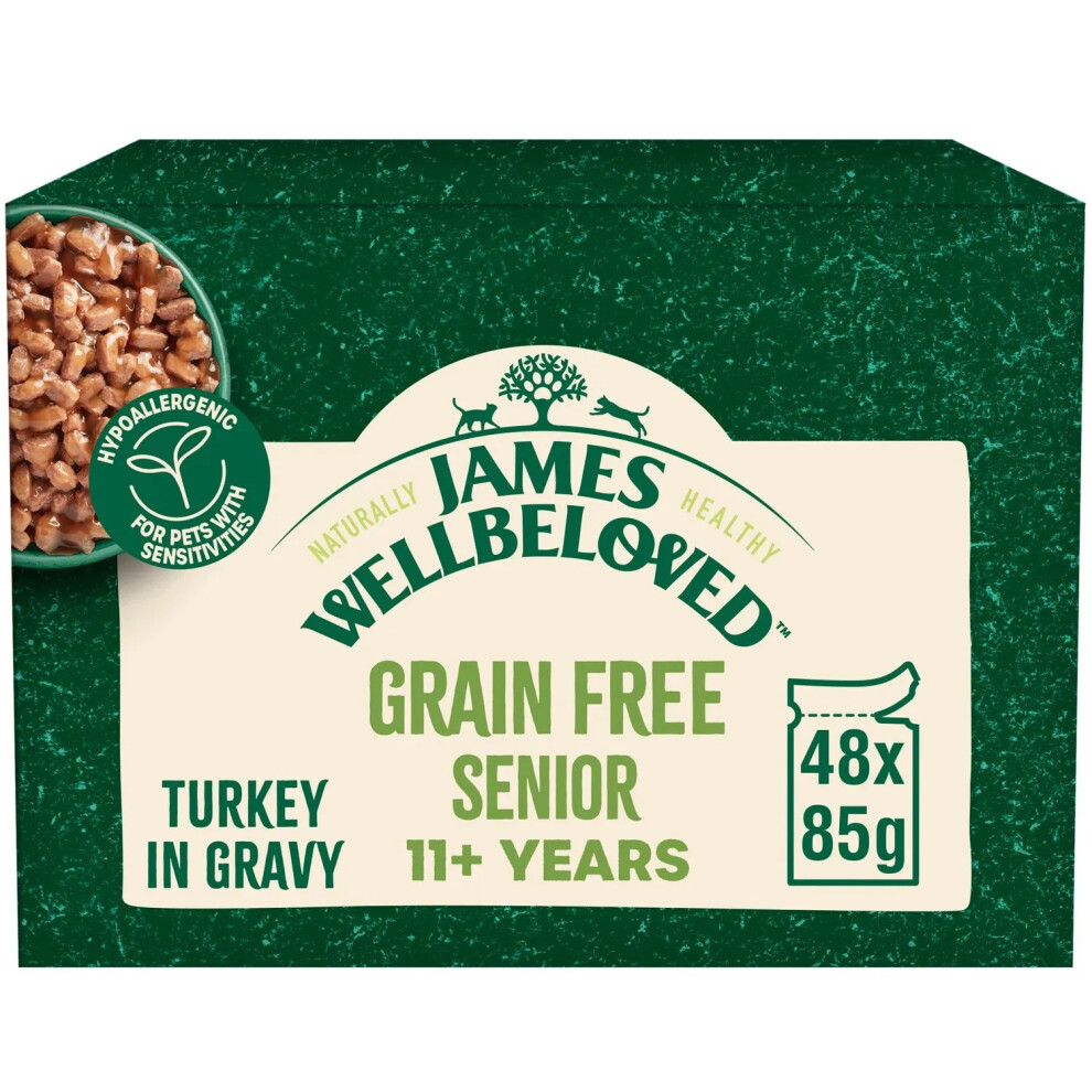 48 x 85g James Wellbeloved Senior 11+ Wet Cat Food with Turkey